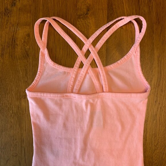 ACTIVE & CO Pink Dance Leotard Girls 4-6 4T NEW Cross Back Straps Ballet NWOT - Picture 4 of 6
